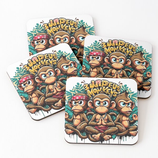 Item preview, The wisdom monkeys- Famous japanese monkeys revisited  designed and sold by NovaMode.