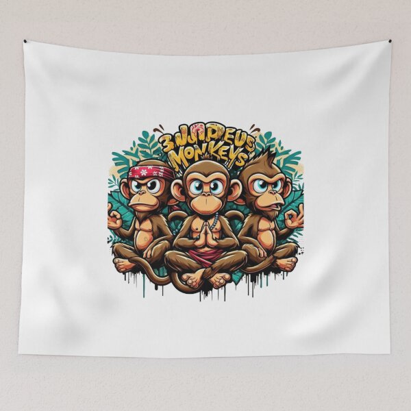 Item preview, The wisdom monkeys- Famous japanese monkeys revisited  designed and sold by NovaMode.