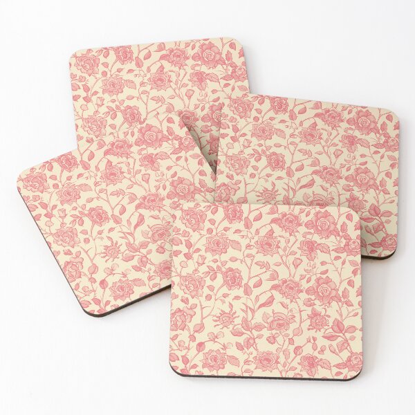 Item preview, William Morris Pink & Rose Inspired Wallpaper Pattern designed and sold by Alfredus.