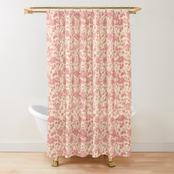 Item preview, William Morris Pink & Rose Inspired Wallpaper Pattern designed and sold by Alfredus.