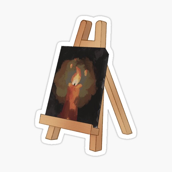 Item preview, Easel Red Painting Ver. Sticker designed and sold by Eskiel01.