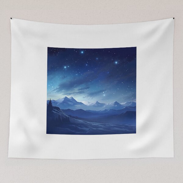 Item preview, Cold Heights: A Serene Winter Landscape Illustration designed and sold by Shirtastically.