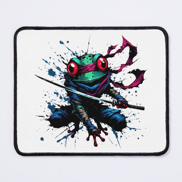 Item preview, Cool Ninja Samurai Frog Ink Splash Anime Art designed and sold by TomFrontierArt.