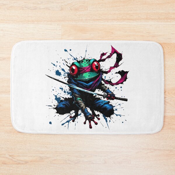 Item preview, Cool Ninja Samurai Frog Ink Splash Anime Art designed and sold by TomFrontierArt.