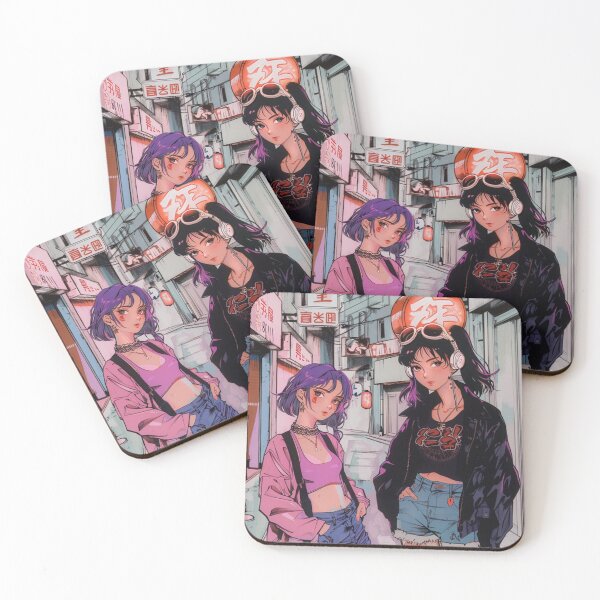 Item preview, Latenight in the streets of Tokyo: Shibuya Vaporwave Girls designed and sold by OtherVisions.