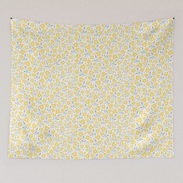 Item preview, Yellow Dainty Florals designed and sold by Nicola-Rowe.