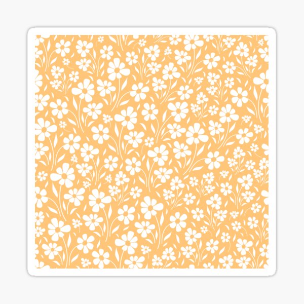Item preview, Orange Dainty Florals designed and sold by Nicola-Rowe.
