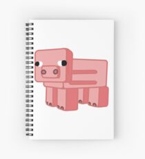 Minecraft Pig Spiral Notebook