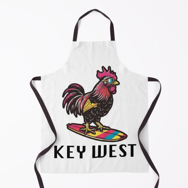 Item preview, Key West Florida - Surfing Rooster (with Black Lettering) designed and sold by VelvetRoom.