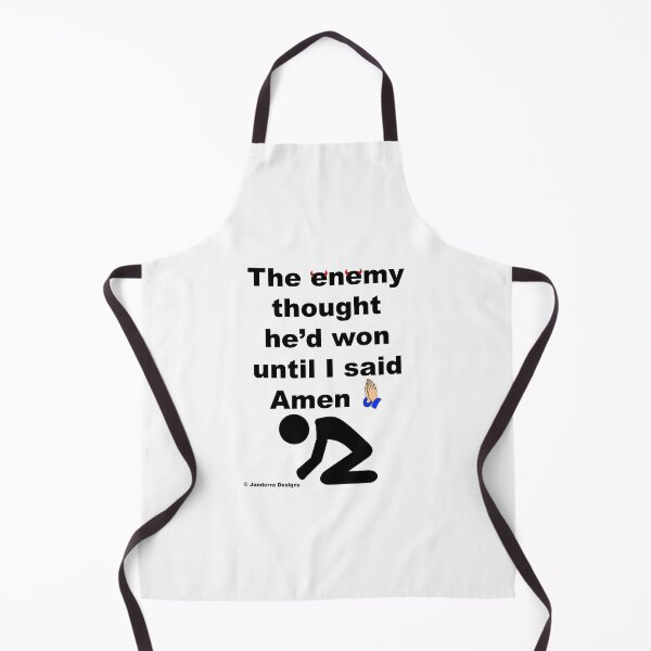 Item preview, I Said Amen praying hands red horns designed and sold by JanderraDesigns.