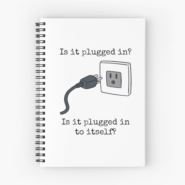 Item preview, Is it plugged in? Is it plugged in to itself? - Funny designed and sold by Ghoof-Wear.