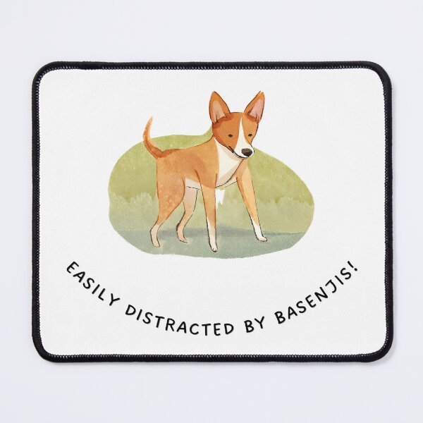Item preview, Easily Distracted by Basenjis - watercolor design designed and sold by I-Jest.