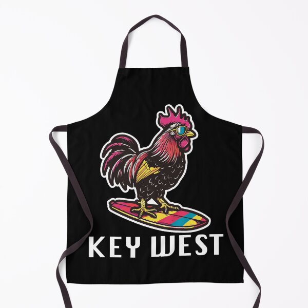 Item preview, Key West Florida - Surfing Rooster (with White Lettering) designed and sold by VelvetRoom.