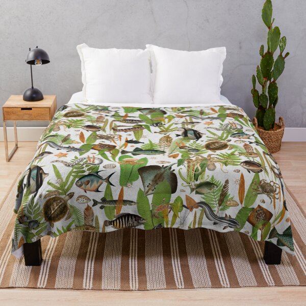 Item preview, Aqua Eden on green orange stone white faux linen texture designed and sold by Delinda Graphic Studio.