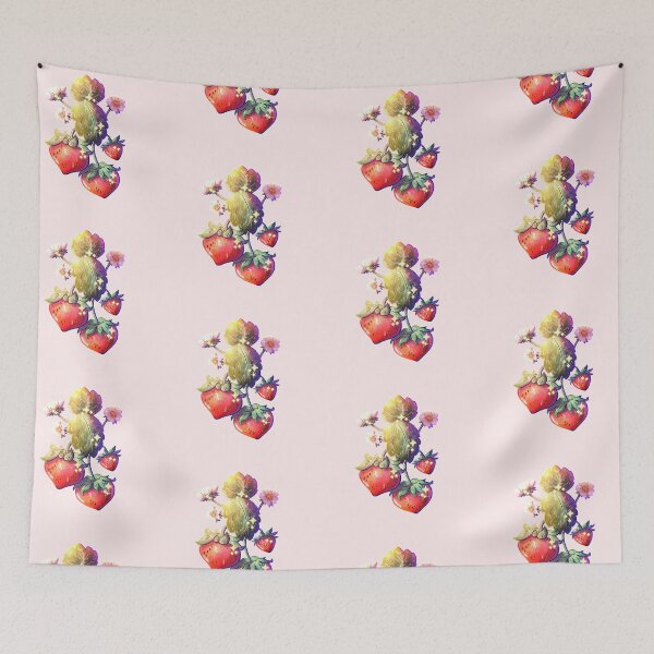 Item preview, Strawberry and Flowers designed and sold by INKBERRYCRAFTS.
