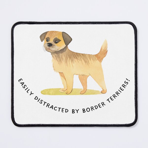 Item preview, Easily Distracted by Border Terriers - watercolor design designed and sold by I-Jest.