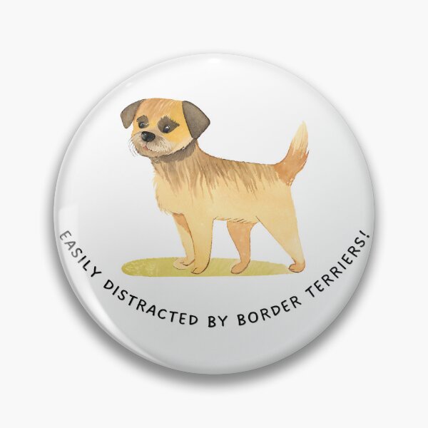 Item preview, Easily Distracted by Border Terriers - watercolor design designed and sold by I-Jest.