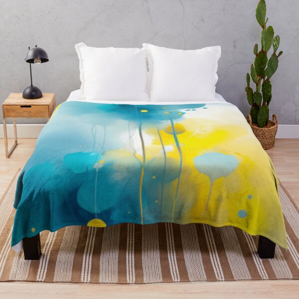 Item preview, yellow and blue water colour abstract art designed and sold by optimusprime39.