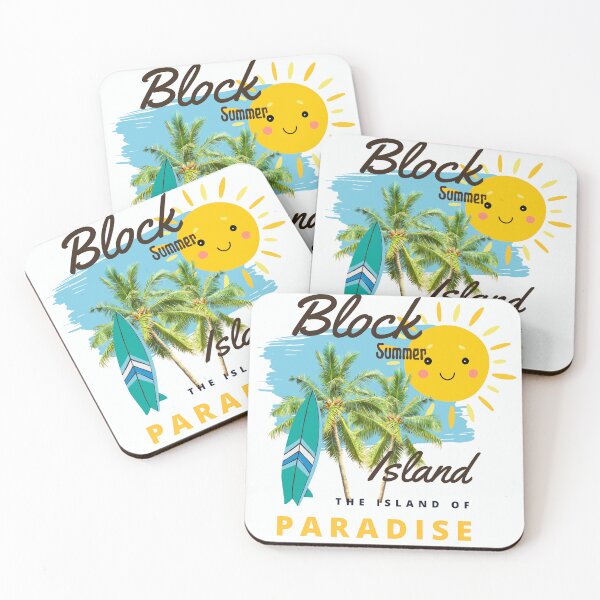 Item preview, Block Island Surf T-Shirt: Palms and Beach,Rhode Island designed and sold by tshirttrendstop.