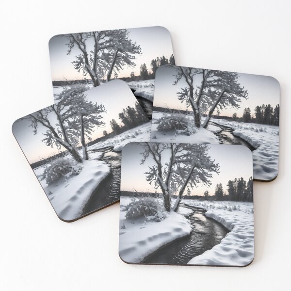 Item preview, Winter Sunrise: Monochromatic HDR Landscape Photograph designed and sold by ShadeScapeArt.