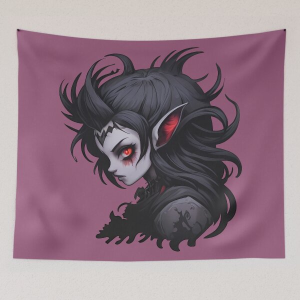 Item preview, Dark Elf Girl - Dark Fantasy Portrait designed and sold by MadnessEnvelope.