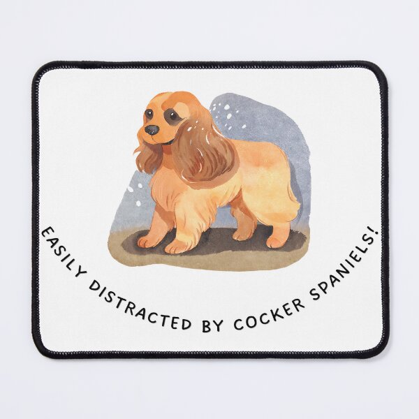 Item preview, Easily Distracted by Cocker Spaniels - watercolor design designed and sold by I-Jest.