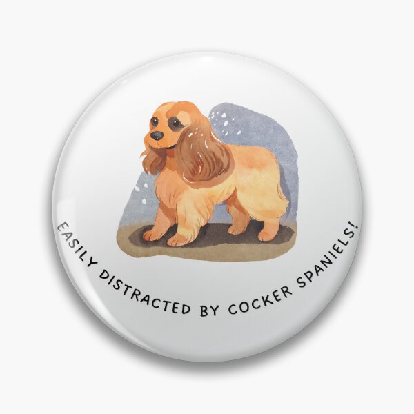 Item preview, Easily Distracted by Cocker Spaniels - watercolor design designed and sold by I-Jest.