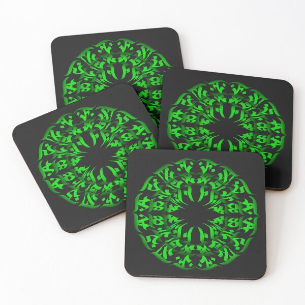 Item preview, Neon green Calligram  designed and sold by CyberhexPrints.