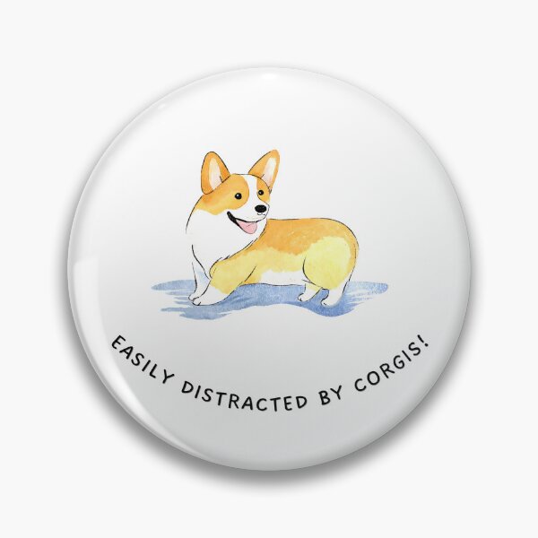 Artikelvorschau, Easily Distracted by Corgis - watercolor design entworfen und verkauft von I-Jest.