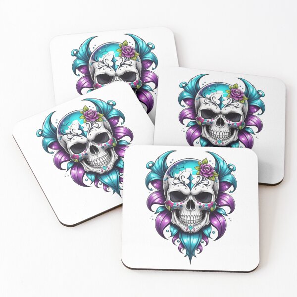 Item preview, Tattoo skull - colorfull designed and sold by ThaGraphicShop.