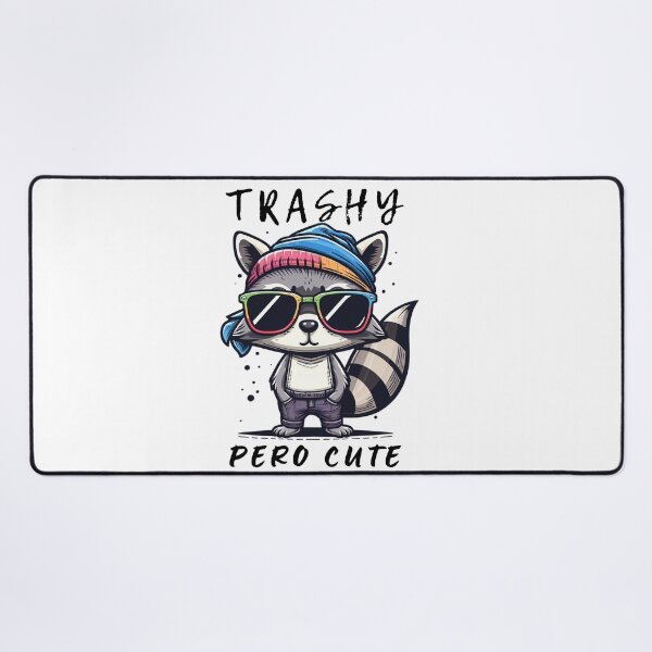 Item preview, TRASHY PERO CUTE, super cool Spanglish Raccoon designed and sold by ZMaria.