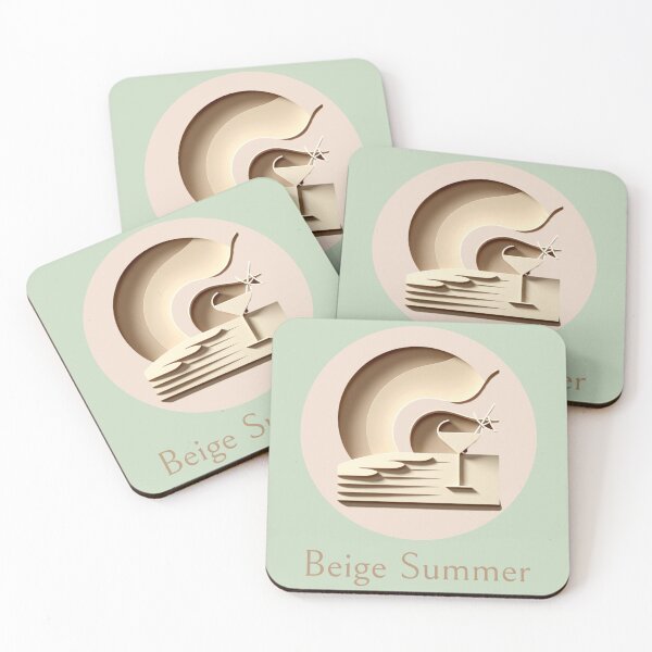 Item preview, Beige Aesthetic Summer Cocktail  designed and sold by PG Illustration.