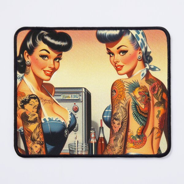 Item preview, Tattooed Waitress designed and sold by PulpVintage.