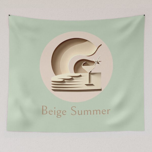 Item preview, Beige Aesthetic Summer Cocktail  designed and sold by PG Illustration.