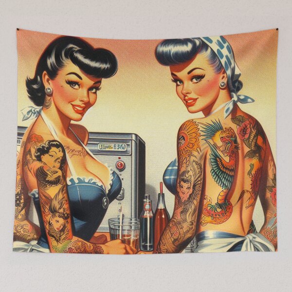 Item preview, Tattooed Waitress designed and sold by PulpVintage.
