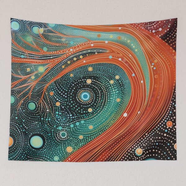 Item preview, Aboriginal Inspired Dot Art - Lava Tree designed and sold by GrinGalore.