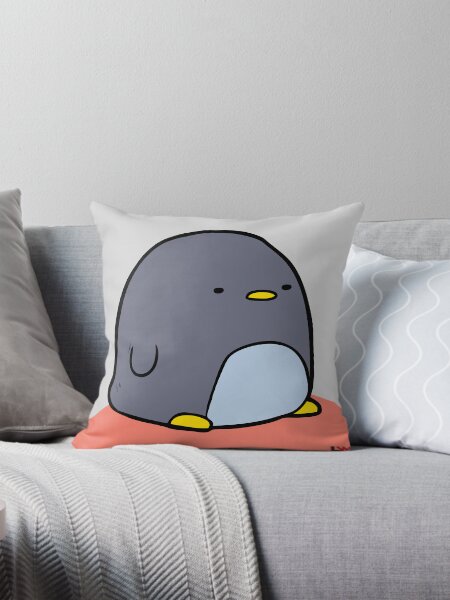 Zen Penguin Throw Pillow