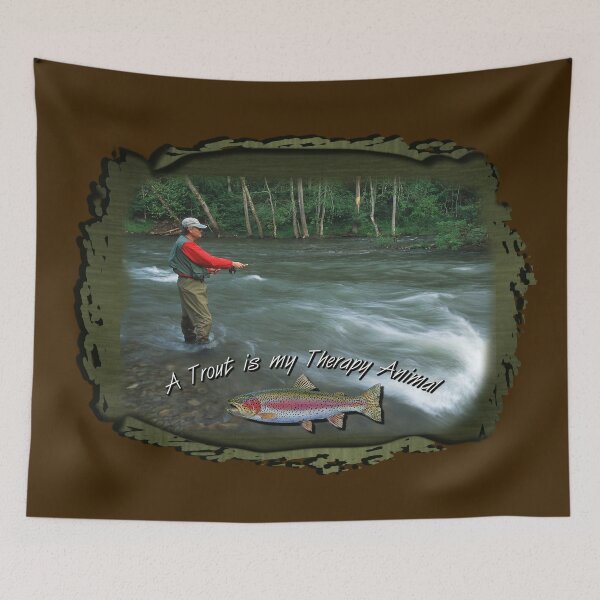 Item preview, TROUT ARE MY THERAPY ANIMALS designed and sold by THE AMERICAN TEEVANGELIST.