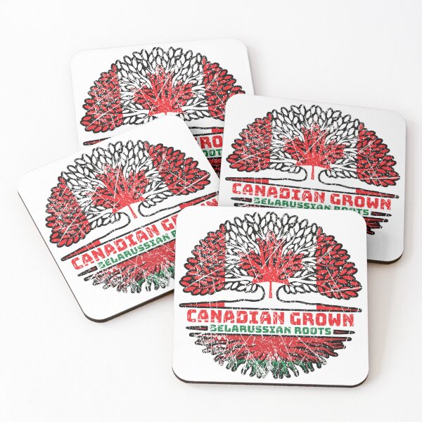 Item preview, Belarus Belarusian Belarussian Canadian Canada Tree Roots Flag designed and sold by FlagX.