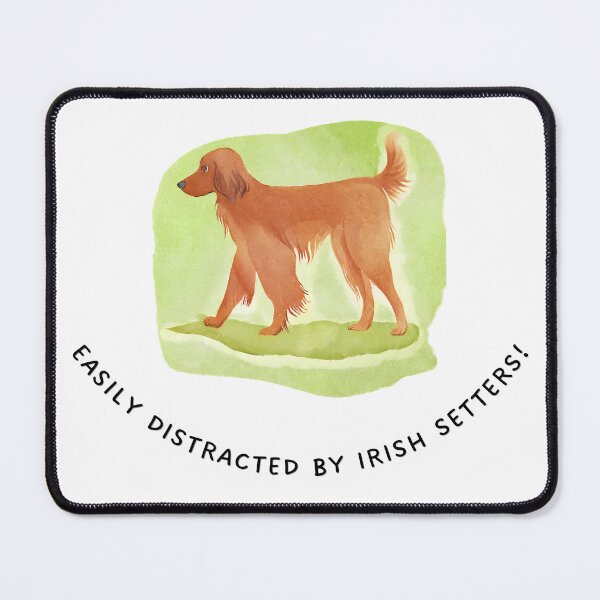 Item preview, Easily Distracted by Irish Setters - watercolor design designed and sold by I-Jest.