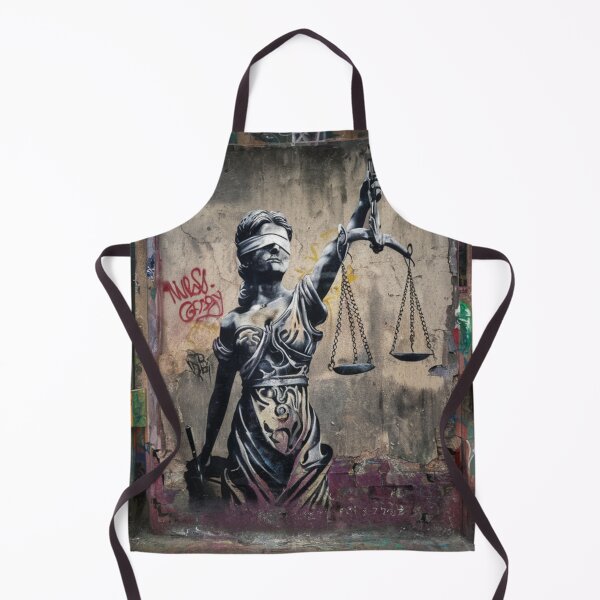 Item preview, Justice Statue Stencil Graffiti designed and sold by Bomax121.