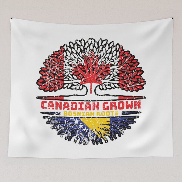 Item preview, Bosnia Bosnian Canadian Canada Tree Roots Flag designed and sold by FlagX.