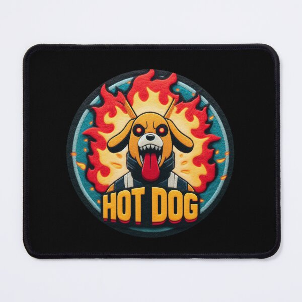 Item preview, Sinister Dog with Fire Illustration - HOT DOG in Felt designed and sold by GALUMARKET.