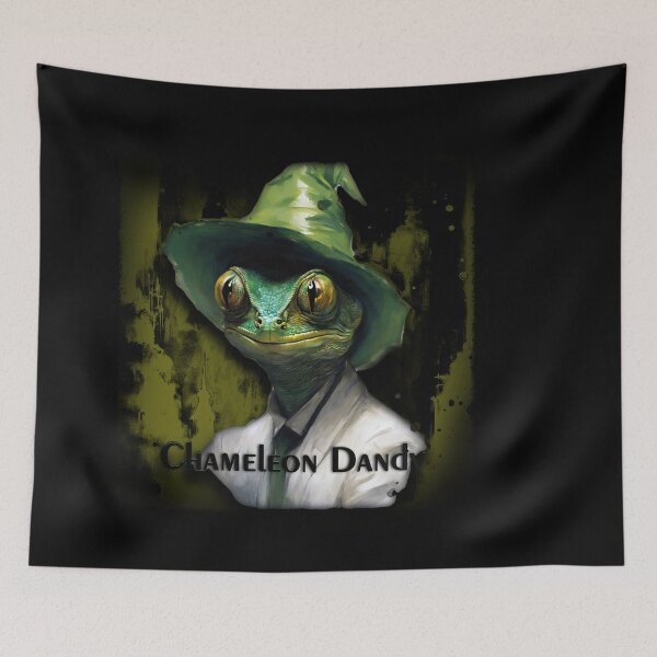 Item preview, Chameleon Dandy, retro, beano, cute, black, designed and sold by CrisMor-Art.