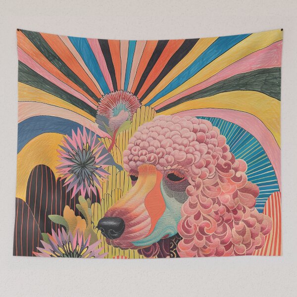 Item preview, Abstract poodle designed and sold by FlowersColorful.
