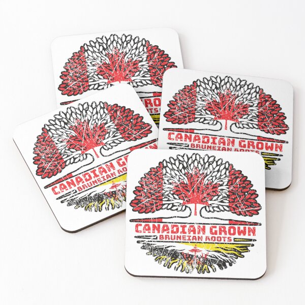 Item preview, Brunei Bruneian Canadian Canada Tree Roots Flag designed and sold by FlagX.