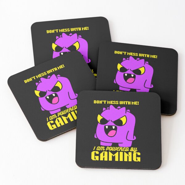 Item preview, Powered By Gaming Funny Gaming Cartoon Typography Quote  designed and sold by thedazzlingmonk.