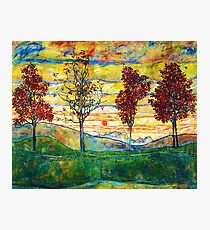 HD Four Trees, by Egon Schiele - HIGH DEFINITION Photographic Print