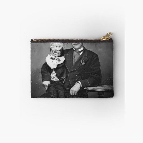Item preview, Vintage creepy photo of a Ventriloquist and his weird dummy designed and sold by Vintage Designs +.