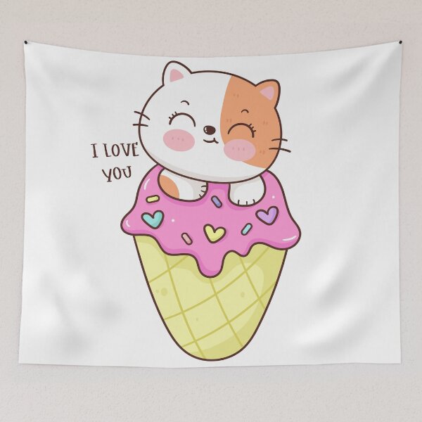 Item preview, Cute cat with sweet ice-cream designed and sold by Faissal Thomass.